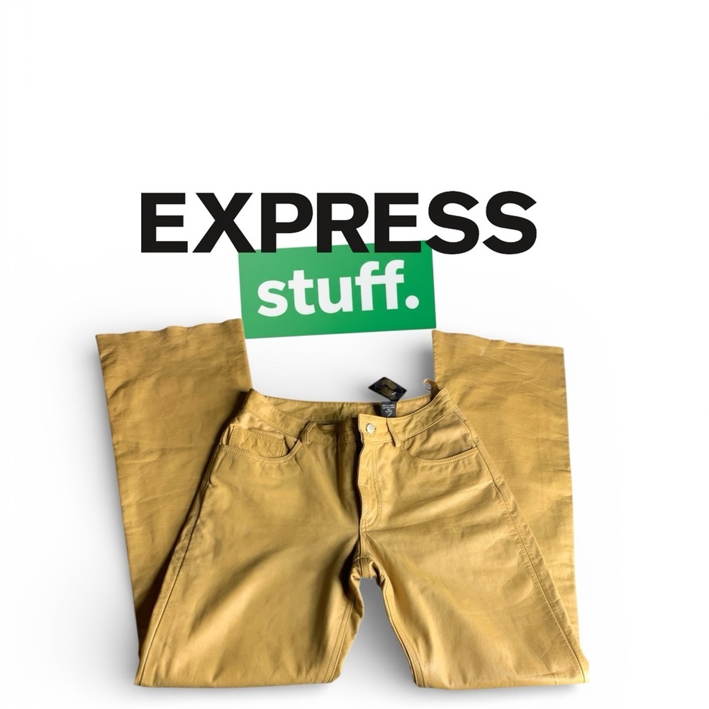 Express Women's Khaki Leather Chinos